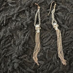 Forever 21 Silver and Gold Tassel Earrings